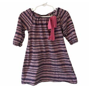 Morgan & Milo Dress Girls Size 3 Purple Striped